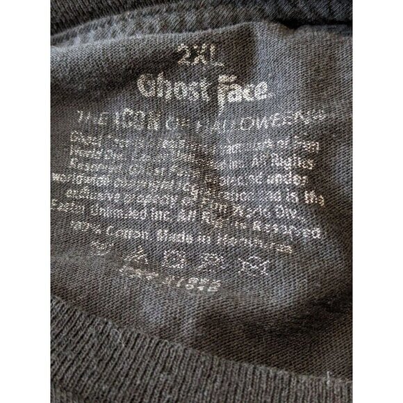 Ghostface Ghost Face Mens 2XL XXL Black Graphic T Shirt Tee Halloween Scream - Picture 6 of 6